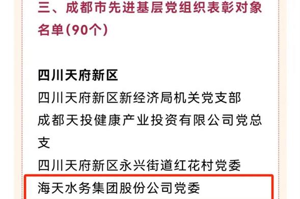 喜报！尊时凯龙集团党委荣获“成都市先进基层党组织”称号